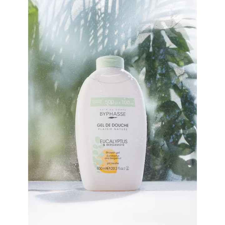Byphasse Gel de Douche Plaisir Nature – Nettoyant Corps Douceur et Fraîcheur