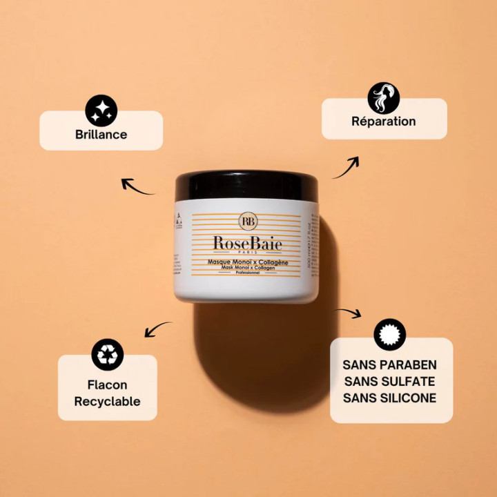 ROSE BAIE MASQUE MONOI ET COLLAGENE | Yousarssif Tunisie