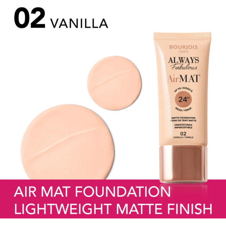 BOURJOIS FOND DE TEINT LIQUIDE ALWAYS FABULOUS AIR MAT  |Yousarssif TN