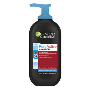 GARNIER GEL NETTOYANT PURE ACTIVE CHARBON 200ML