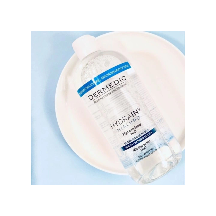DERMEDIC EAU MICELLAIRE HYDRAIN3 PEAUX SECHES 500ML