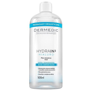 DERMEDIC EAU MICELLAIRE HYDRAIN3 PEAUX SECHES 500ML