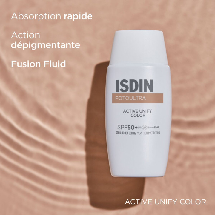 ISDIN ECRAN ACTIVE UNIFY COLOR SPF50+| Yousarssif Tunisie