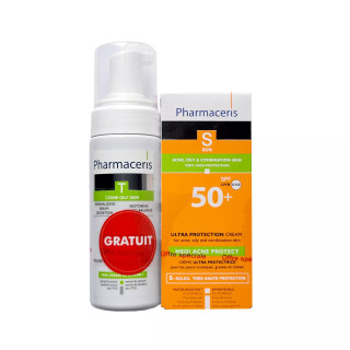 PHARMACERIS COFFRET ECRAN CREME SPF50+ MOUSSE NETTOYANTE | Yousarssif Tunisie