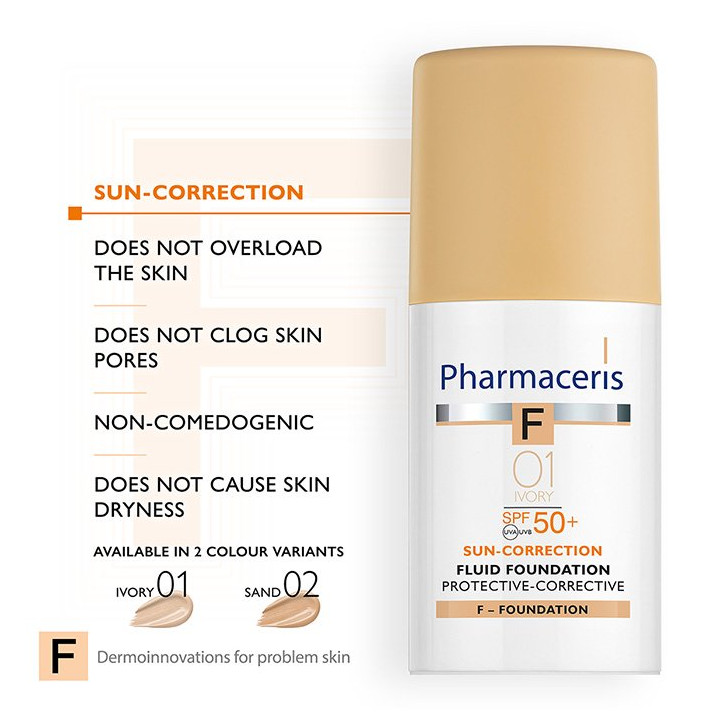 Ecran Fluid Foundation SPF50+ 01+02