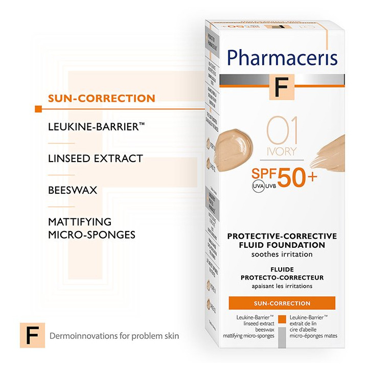 PHARMACERIS ECRAN FLUID FOUNDATION SPF50+  | Yousarssif Tunisie