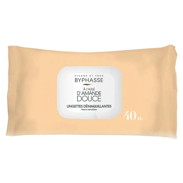 8436097091928-BYPHASSE LINGETTES DEMAQUILLANTES HUILE D'AMANDE 40PCS 8436097091928-BYPHASSE LINGETTES DEMAQUILLANTES HUILE D'AMANDE 40PCS