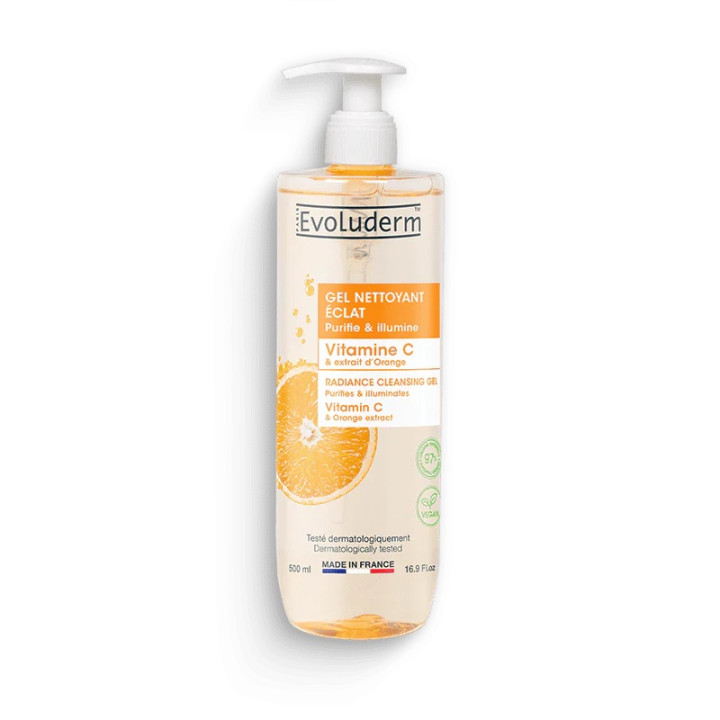 EVOLUDERM GEL NETTOYANT VITAMINE C 500ML