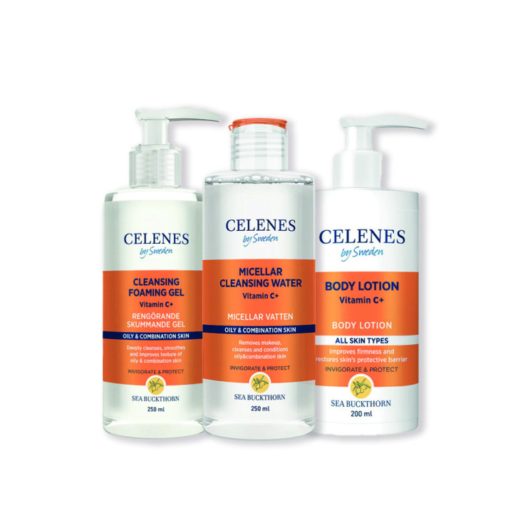 CELENES PACK (B.L BUCKTHORN +Eau micellaire +Gel nettoyant)