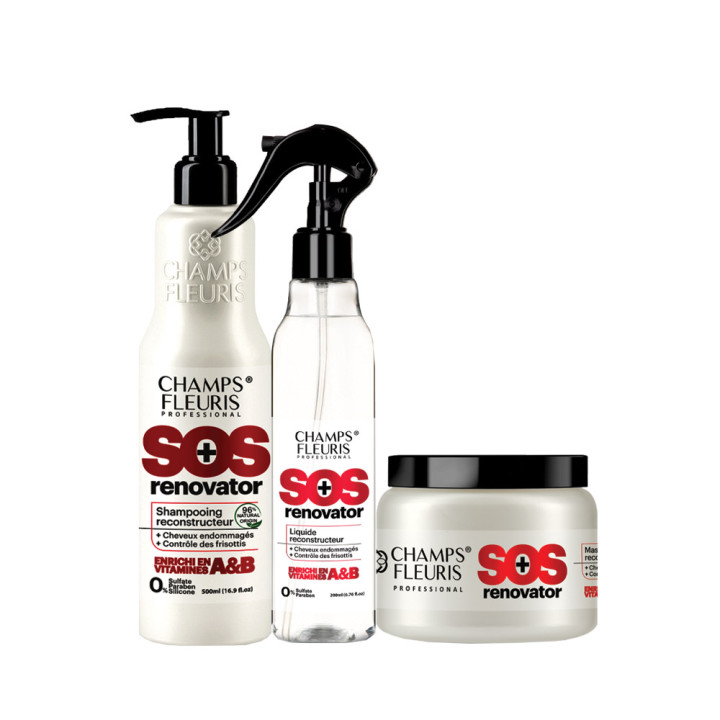 Pack SOS Renovateur (Masque SOS500ML+Shampoo SOS 500ML+Spray liquid SOS200ML)
