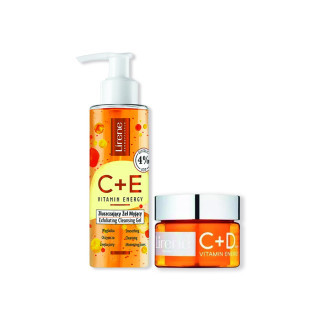 LIRENE PACK GEL NETTOYANT (CREME VISAGE C+D +GEL C+E)