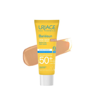 Crème solaire teintée SPF50+ Bariesun, hydratation visage, Protection UV