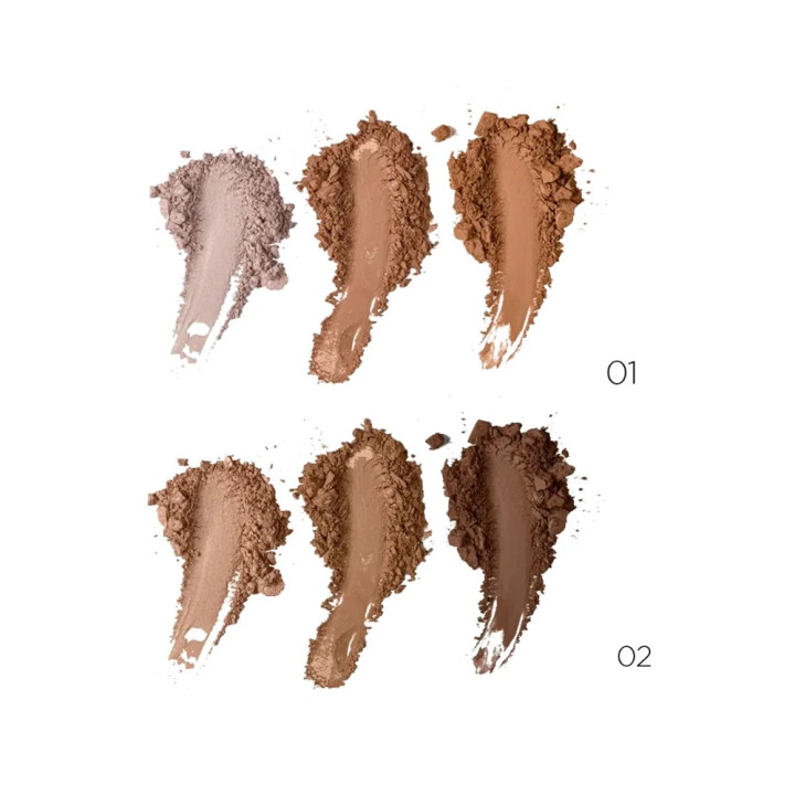 Note Palette contouring crème Perfecting sculpte visage.