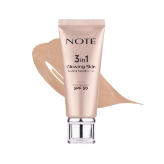 Crème teintée SPF50 Note 3 en 1 glow hydratante visage