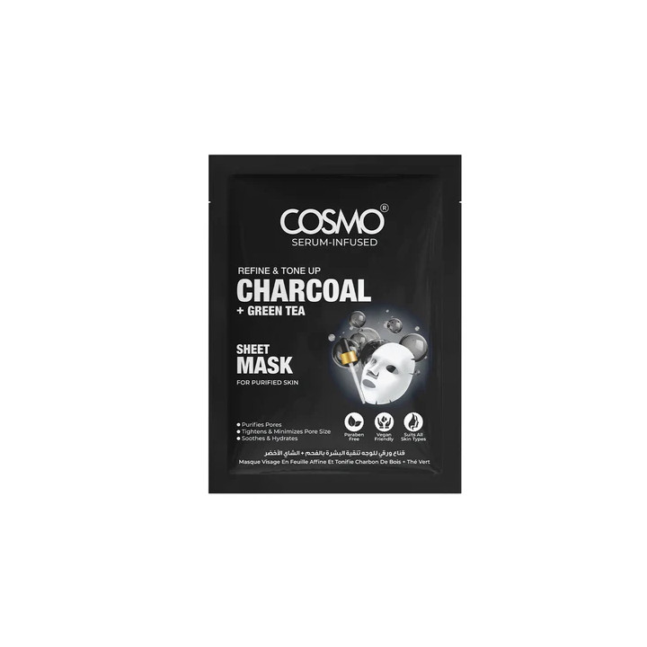 COSMO Sheet Mask Charcoal & Green Tea