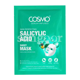 Masque tissu acide salicylique, anti imperfections, pores peau | Cosmo