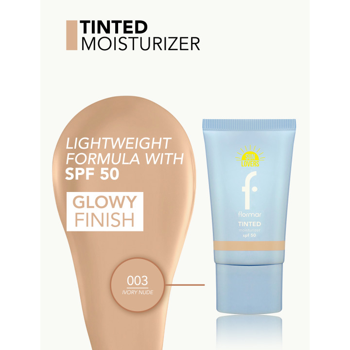 Flormar Tinted Moisturizer SPF50  protection solaire teintée