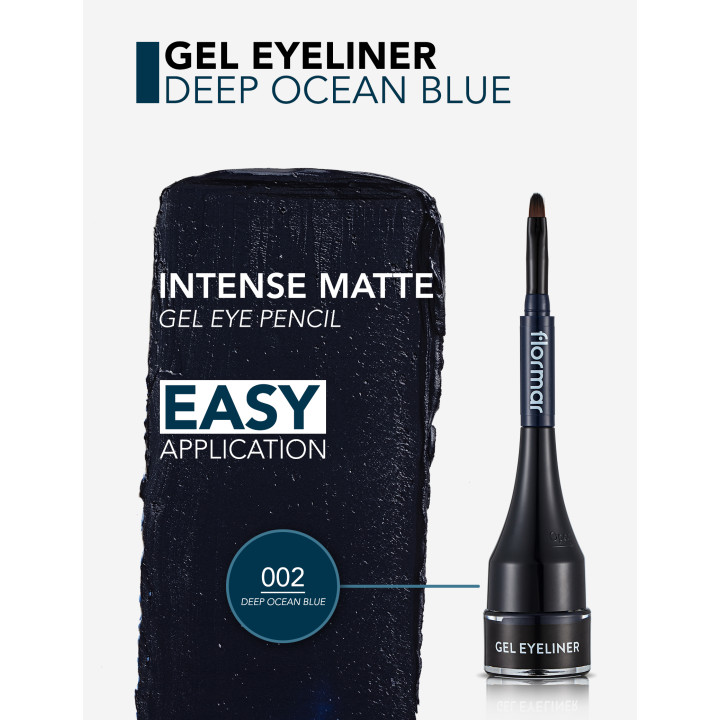 Eyeliner gel Flormar noir intense longue tenue