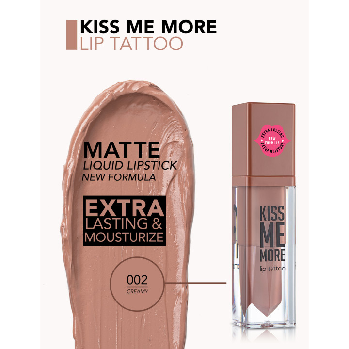 Flormar Lipgloss Kiss Me More Tattoo longue tenue lèvres.
