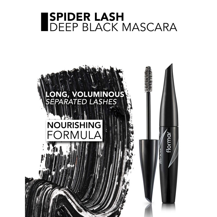 Mascara Flormar Spider Lash Deep Black noir intense