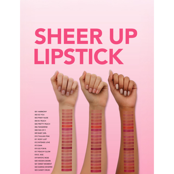 Flormar Lipstick Sheer Up – Rouge à Lèvres Lumineux