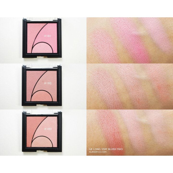 Golden Rose Blush Trio Longstay palette teint lumineux