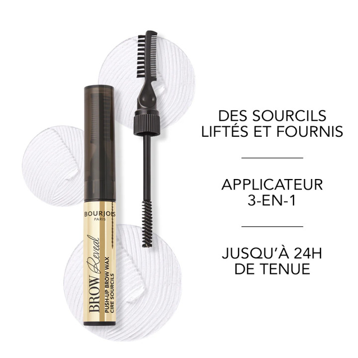 BOURJOIS EYEBROW REVEAL WAX MASCARA 01 TRANSPARENT