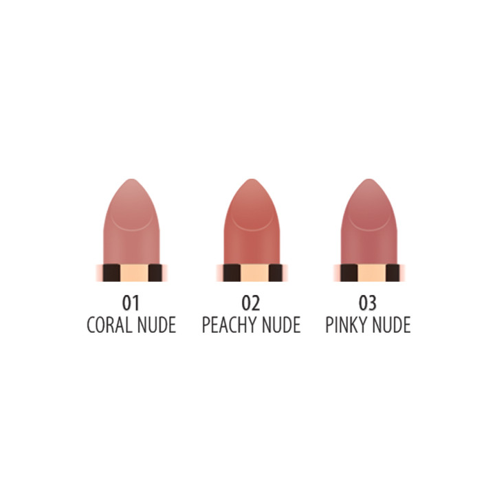 Golden Rose Lipstick Perfect Matte Nude Look.