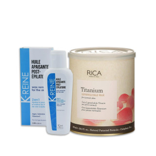 Rica Pack Cire TITANIUM ( Cire TITANIUM  800ML+Huile poste 100ML)