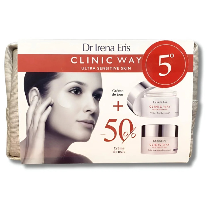 clinic way Coffret 05 ( CREME DE JOUR+ CREME NUIT+TROUSSE)