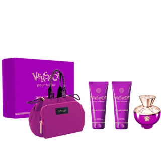 VERSACE Dylan Purple Coffret Femme – EDP 100 ml + Shower Gel + Body Lotion + Gift