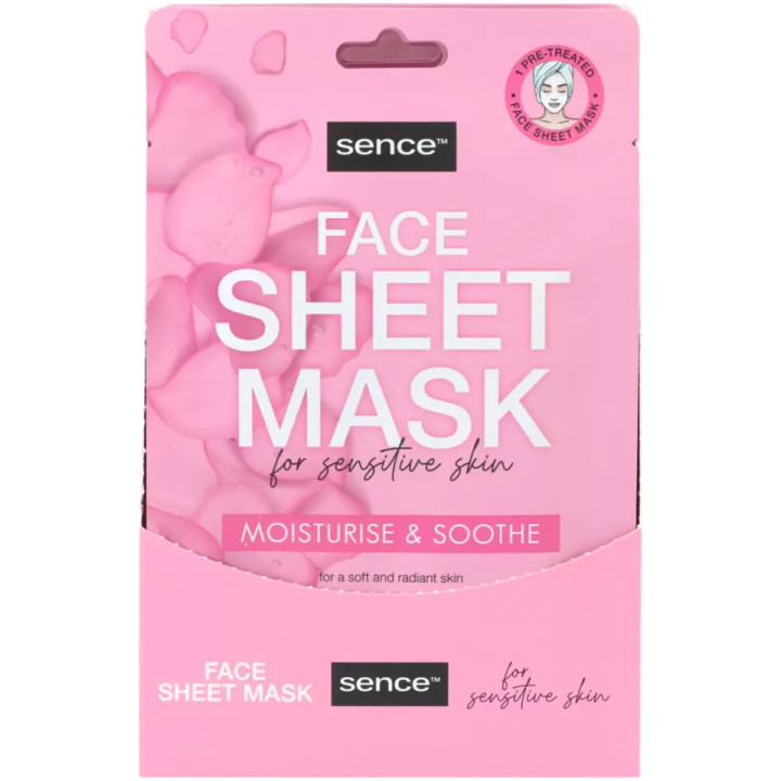 SENCE Face Sheet Mask Moisturise & Soothe – Masque Visage Hydratant Apaisant