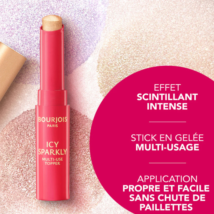 BOURJOIS FAP STICK PAILLETÉ M-U ICY SPARKLY01 SNOW LIGHT