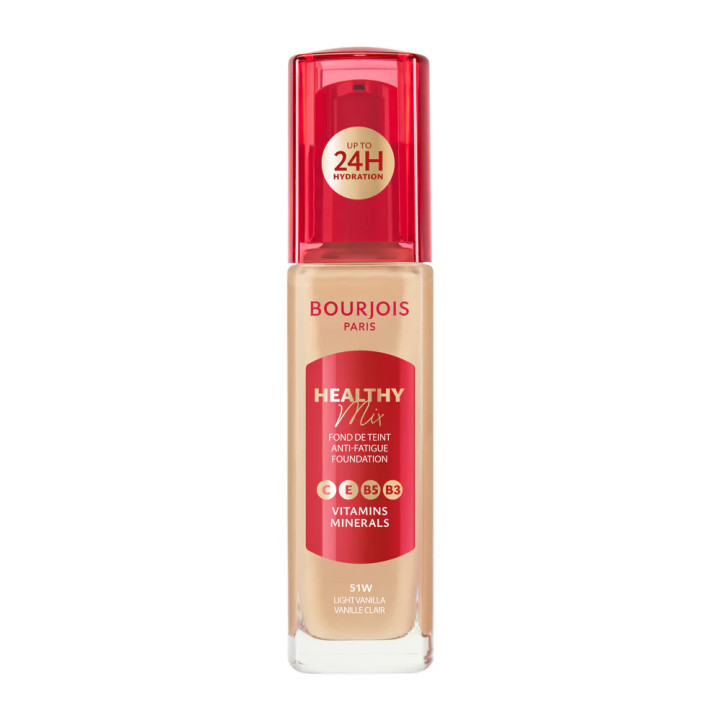 BOURJOIS Fond de Teint Healthy Mix Up To 24H – Fond de Teint Longue Tenue