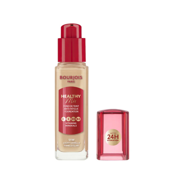 BOURJOIS Fond de Teint Healthy Mix Up To 24H – Fond de Teint Longue Tenue