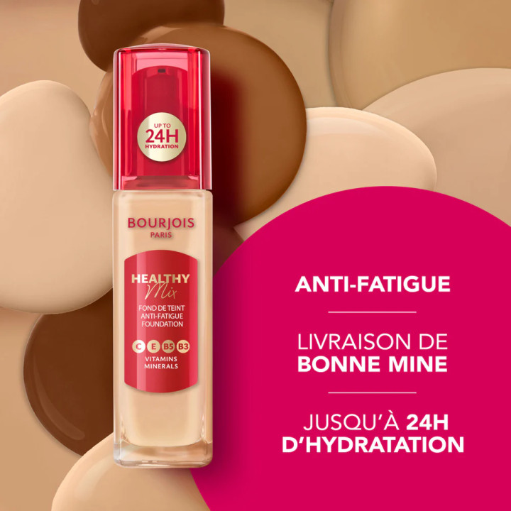 BOURJOIS Fond de Teint Healthy Mix Up To 24H – Fond de Teint Longue Tenue