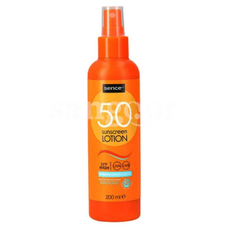 SENCE Lotion Solaire SPF 50 Adultes 200 ml – Haute Protection Solaire