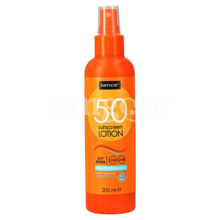 SENCE Lotion Solaire SPF 50 Adultes 200 ml – Haute Protection Solaire