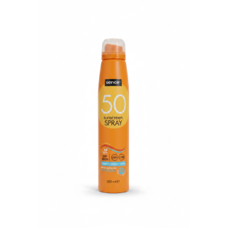 SENCE Spray Solaire SPF 50 Adultes 200 ml – Haute Protection Solaire